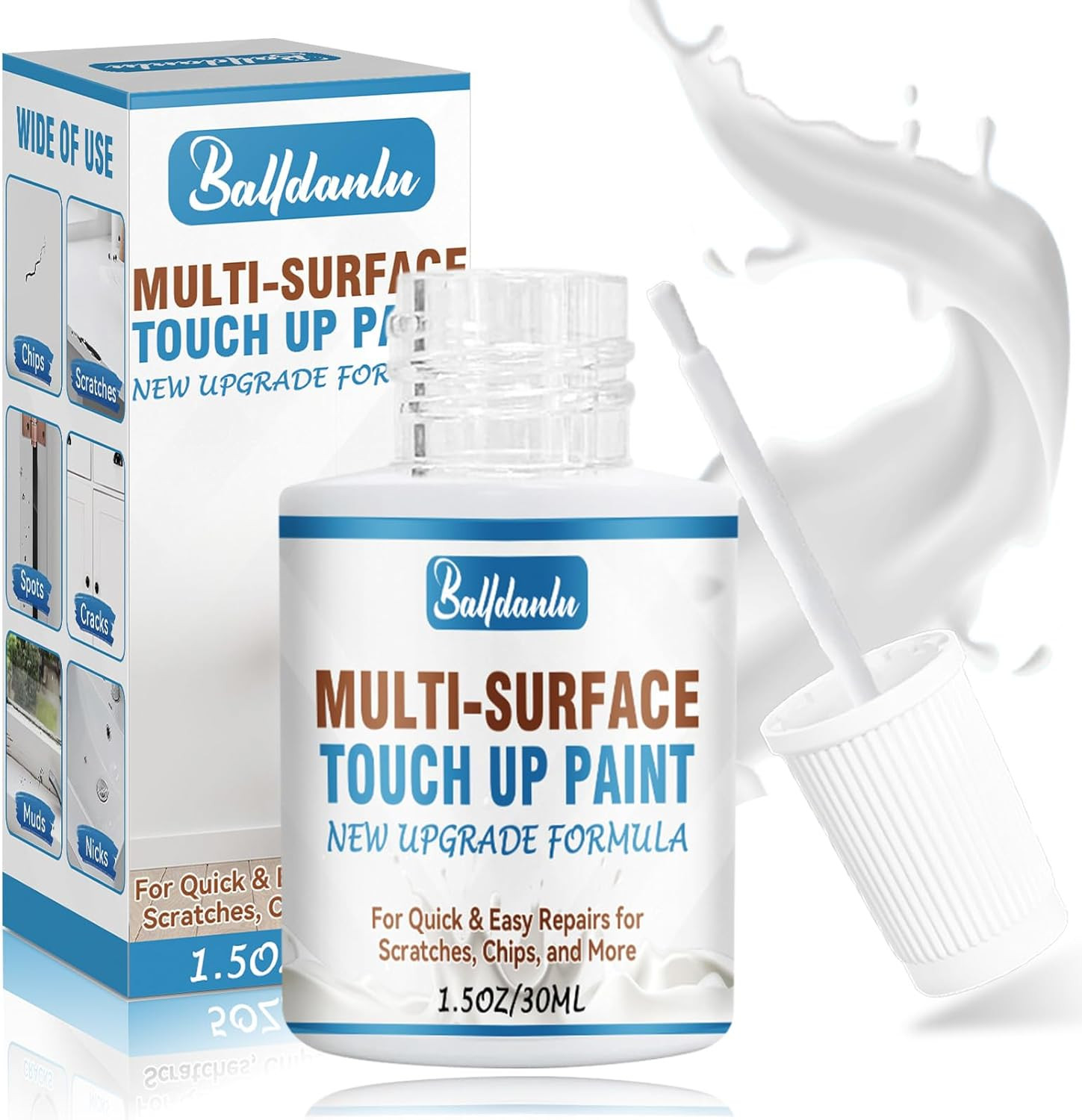 White Touch Up Paint Pen Multi Surface Quick Dry for Furniture Cabinets Walls
