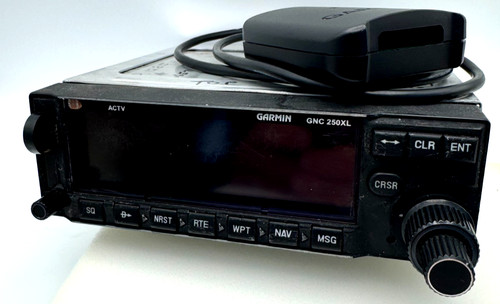 Garmin GNC 250XL Nav Com P/N 011-00295-00 w/ tray, connectors & card adaptor