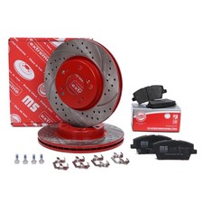 Bremsscheiben + Bremsbeläge vorne für HONDA CIVIC VIII (Hatchback)