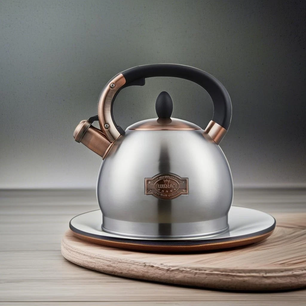 2.8 Quart Tea Kettle Stovetop Whistling Tea pot Stainless Steel Silver