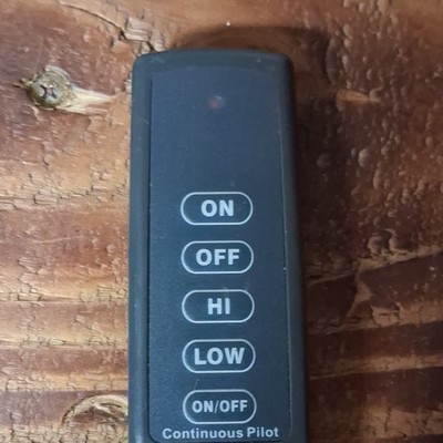 SkyTech SP1001H/L Fireplace Remote Control Black ON/OFF HI/LOW Continuous Pilot