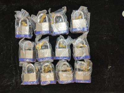 A389 - 12pc KEYED ALIKE 50mm Heavy Duty Laminated Steel Padlock Set