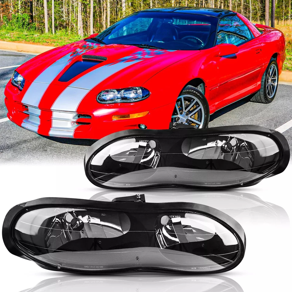 Par de faros de repuesto para Chevy Camaro Z28 1998-2002 Foto 4 de 4