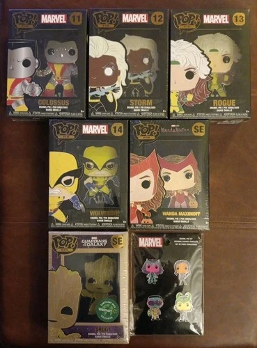 🔥 Funko Pop! Pin Lot Marvel Set, Wanda Maximoff, Groot & MORE!