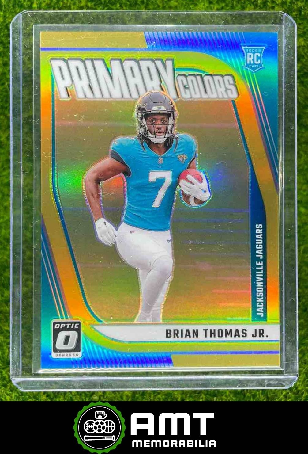 Brian Thomas Jr. 2024 Panini Donruss Optic 2/10 Rookie Primary Colors Gold #19