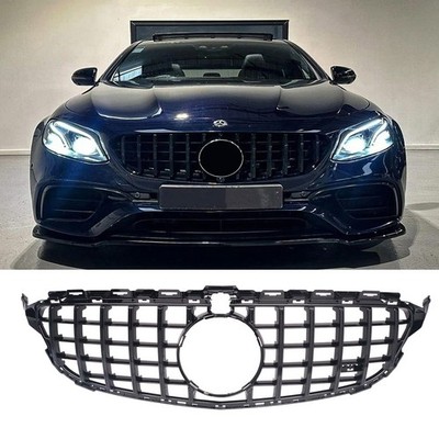 GT Panamericana Grill für Mercedes C-Klasse W205 S205 C205 A205 Glanz Schwarz
