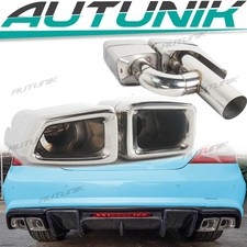 Stainless Steel Exhaust Tips Chrome Fit Mercedes W212 W218 E63 S63 Cls63 E63 Amg