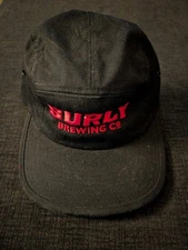 Surly 5 Panel Hat Cap Mens Black Minnesota Brewing Company Beer 