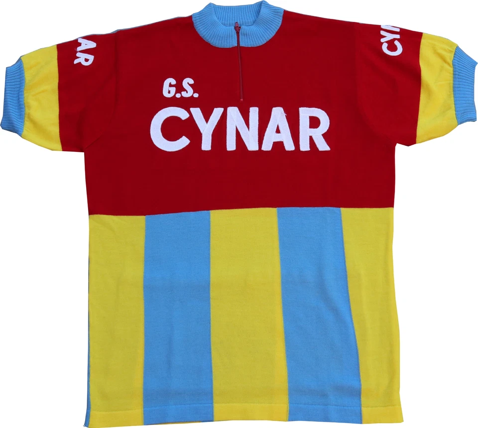 MAILLOT CYCLISME VELO CYCLISTE VINTAGE  CYCLING JERSEY  CYNAR  WOOLISTIC - Photo 1/1