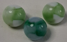 Vintage Peltier Rainbo Lot of 3 Marbles 5/8" All Mint Condition  326041