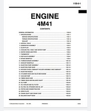 Manuale Officina Motore Mitsubishi 4M41 3.2 Diesel Ppajero L200 Pajero Sport 