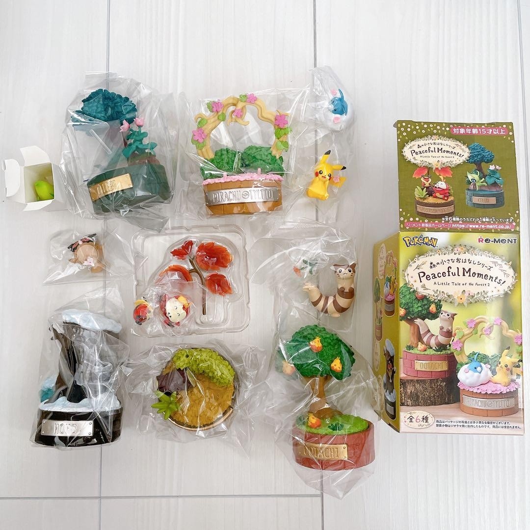 RE-MENT Peaceful Moments Pokemon 5 Figure Set Collectible NEW Sealed Box