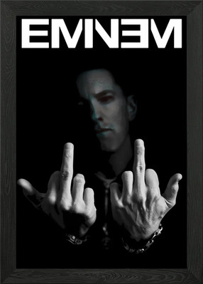 Eminem Mittelfinger Poster Gerahmt Wandbild Poster Leinwanddruck Bild