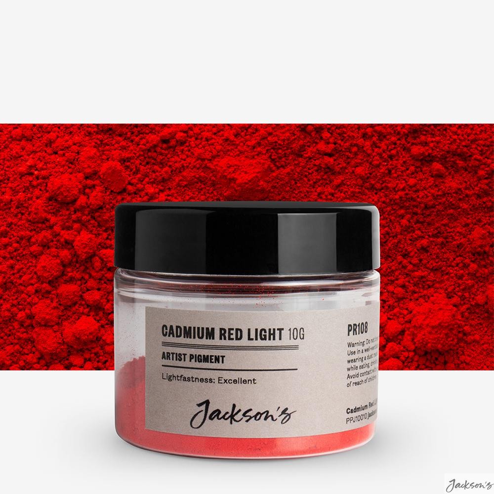 Jackson's : Artist Pigment : Cadmium Red Light PR108 : 10g (in 50ml Jar) (Pro...