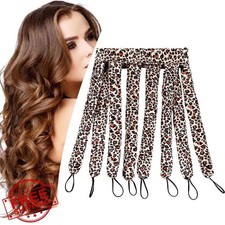 Satin Heatless Curling Headband, No Heat Hair Curler for Long Hair, Leopard P...