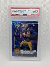 2024 Bowman University Chrome Sapphire Edition Jeremiyah Love #100(rc)Cardinals 