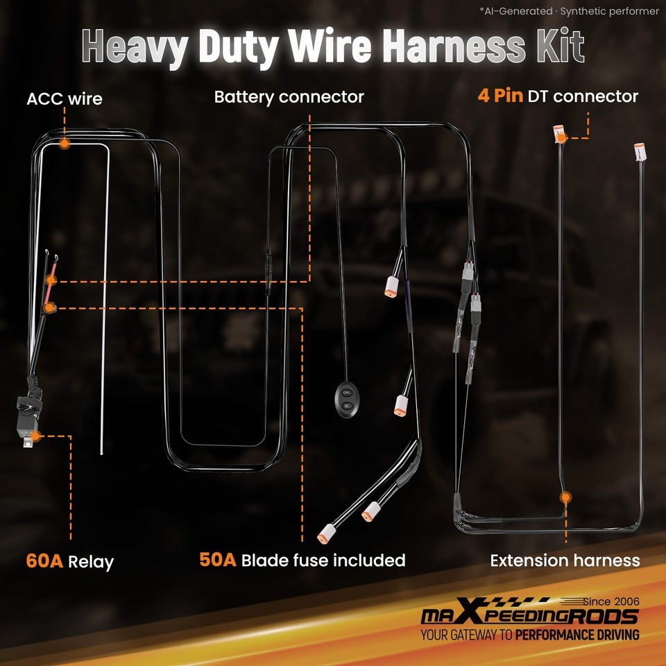 LED Light Bar Wiring Harness For maXpeedingrods Crosshair 3.5