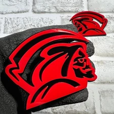 Fender Badges Reaper Emblem Car Truck Badge Custom Sport Red Black Set of 2