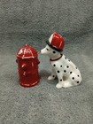 Dalmatian Dog And Red Fire Hydrant Salt And Pepper Shakers — photo 2