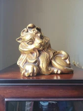 Lion Cat Figurine California Pottery Lion Cat (Touched Up)