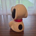 Snoopy Peanuts Ceramic Cookie Jar with Lid Red Collar 9x10x7 Used — photo 4