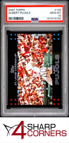 2007 TOPPS #130 ALBERT PUJOLS CARDINALS PSA 10