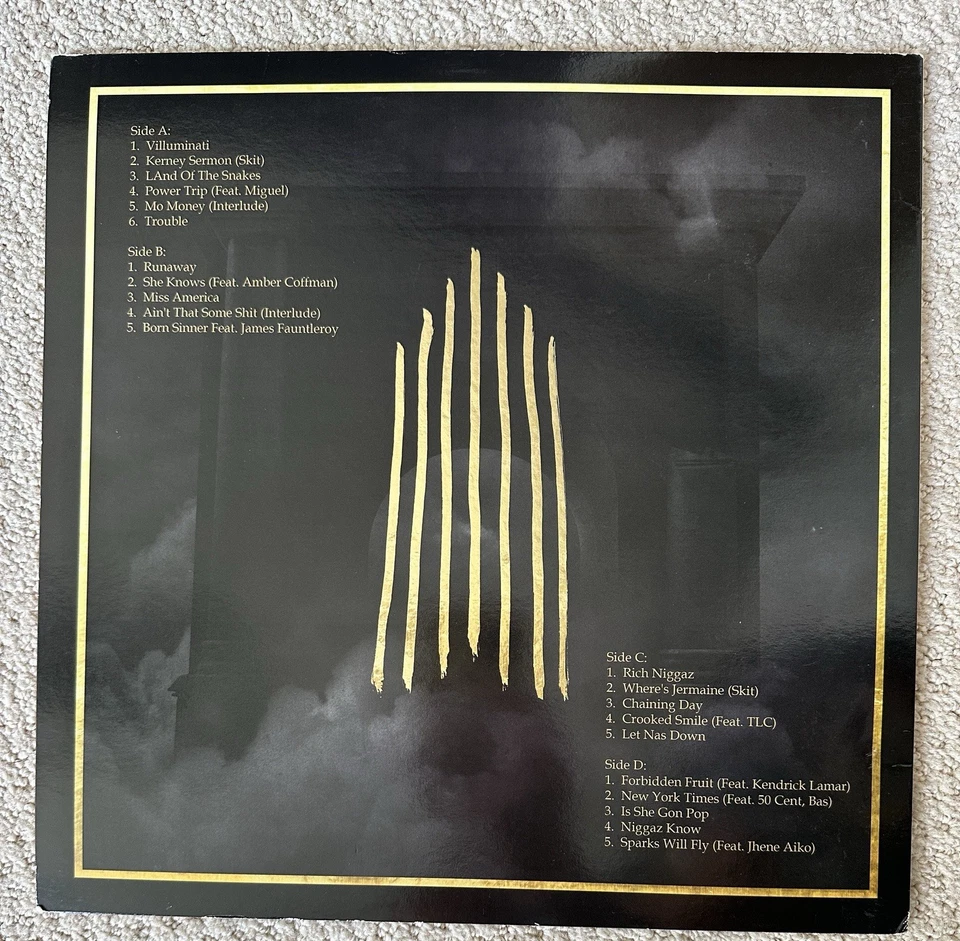 J. Cole Born Sinner Vinyl Limited Edition SIGNED LP 2013 Marble 2xLPs NM/NM RARE - Image 2 of 4