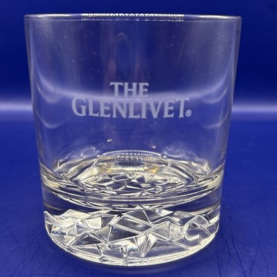 VTG Glenlivet Scotch Whisky Old Fashioned Rocks Glass 3'' Faceted Bottom