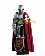 Medieval Templar Knight King Full Suit Of Armour Wearable Larp Armor costume