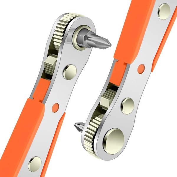 OSDUE Destornilladores de Trinquete 4.5 Pulgadas (110 mm), Mini Carraca
