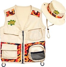 Safari Kidz Outdoor Explorer Kit - Orange Camouflage Cargo Vest and... Fast Ship