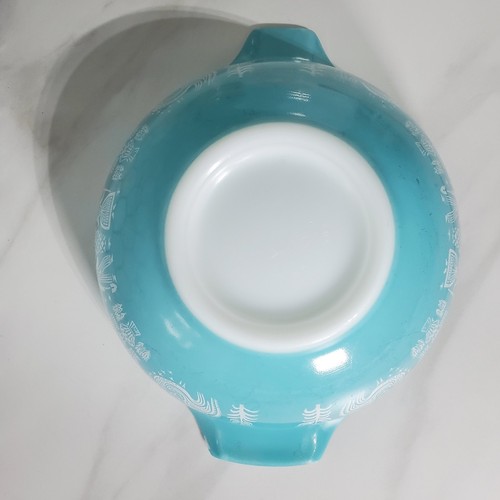 Pyrex Amish Butterprint 1 1/2 QT Large Mixing Bowl 442 Turquoise Cinderella - Picture 13 of 17