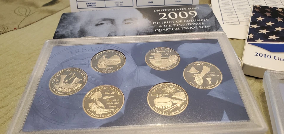 2009&2010 US Quarters Proof Sets. 11 Coins. Parks & Territories. Great Deal 😃 - Image 3 of 4