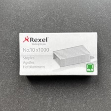 Rexel 06150 No 10 4.5mm Staples Box of 1000 Heavy duty Steel Desktop