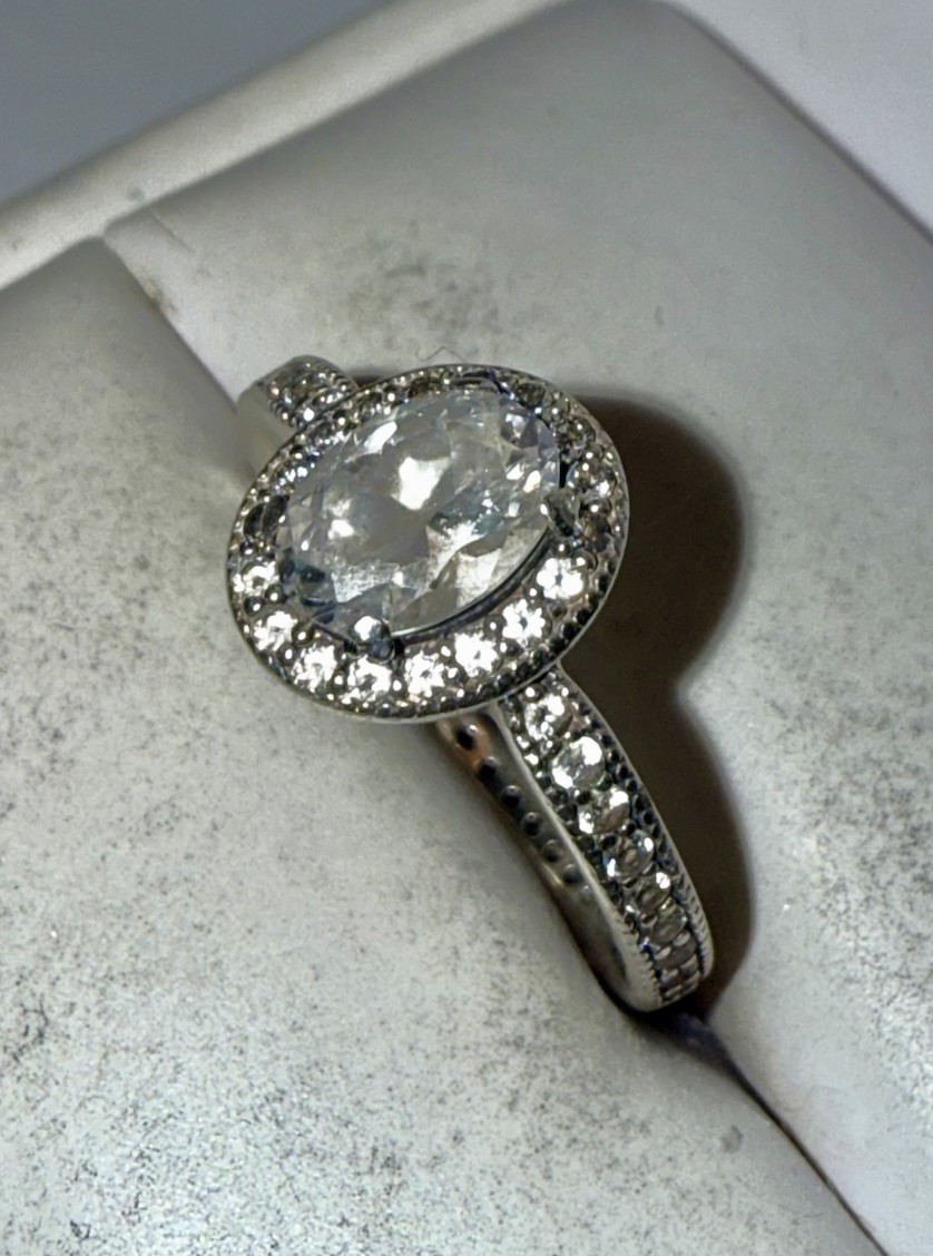 PANDORA Solid Sterling Silver Oval-Cut Gemstone R… - image 3