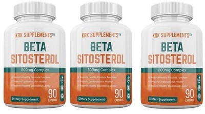 3 Beta Sitosterol 800mg 90 Capsules Prostate Urinary Men's Health Supplement KRK