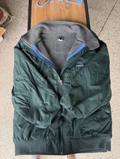 Vintage 90s Patagonia Mens L Green Shelled Synchilla Fleece Lined Bomber USA