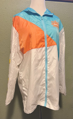 Nickelodeon Rugrats Rain Jacket  Windbreaker Zip Up Hoodie Vtg Style Sz. M