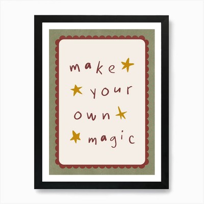 Make Your Own Magic 1 Kunstdruck gerahmt Wandbild Poster Leinwanddruck Bild