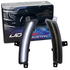 Smoked Lens White Full LED Side Marker Lights For 25+ GM Escalade Suburban Yukon