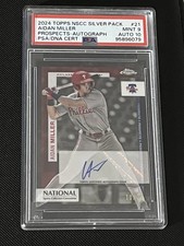 2024 Topps National NSCC Aidan Miller Topps Chrome Auto RC /25 PSA 9 Auto 10 SSP