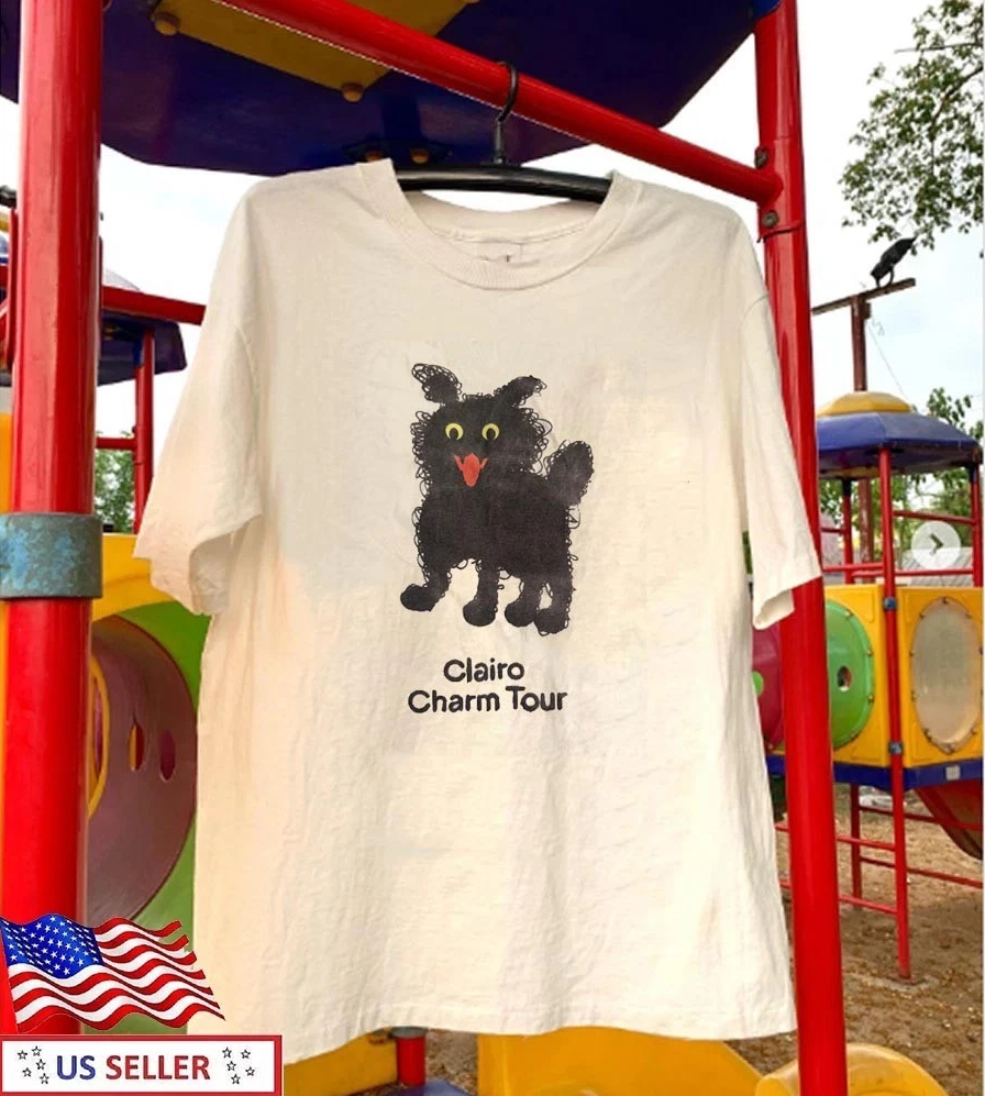 Clairo Charm Butterfly Merch Natural T-shirt S-5XL | eBay