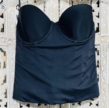 MAIDENFORM black boned bustier corset low back strapless push-up SZ 34B EUC