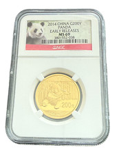 China 2014 Gold 1/2 oz 200 Yuan NGC MS69 Panda 3098.26 per troy oz