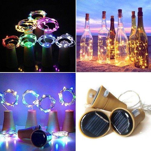 Solar Bottle Fairy String Lights Battery Christmas Wedding Party Decor 20 LED 2M - Picture 11 of 20