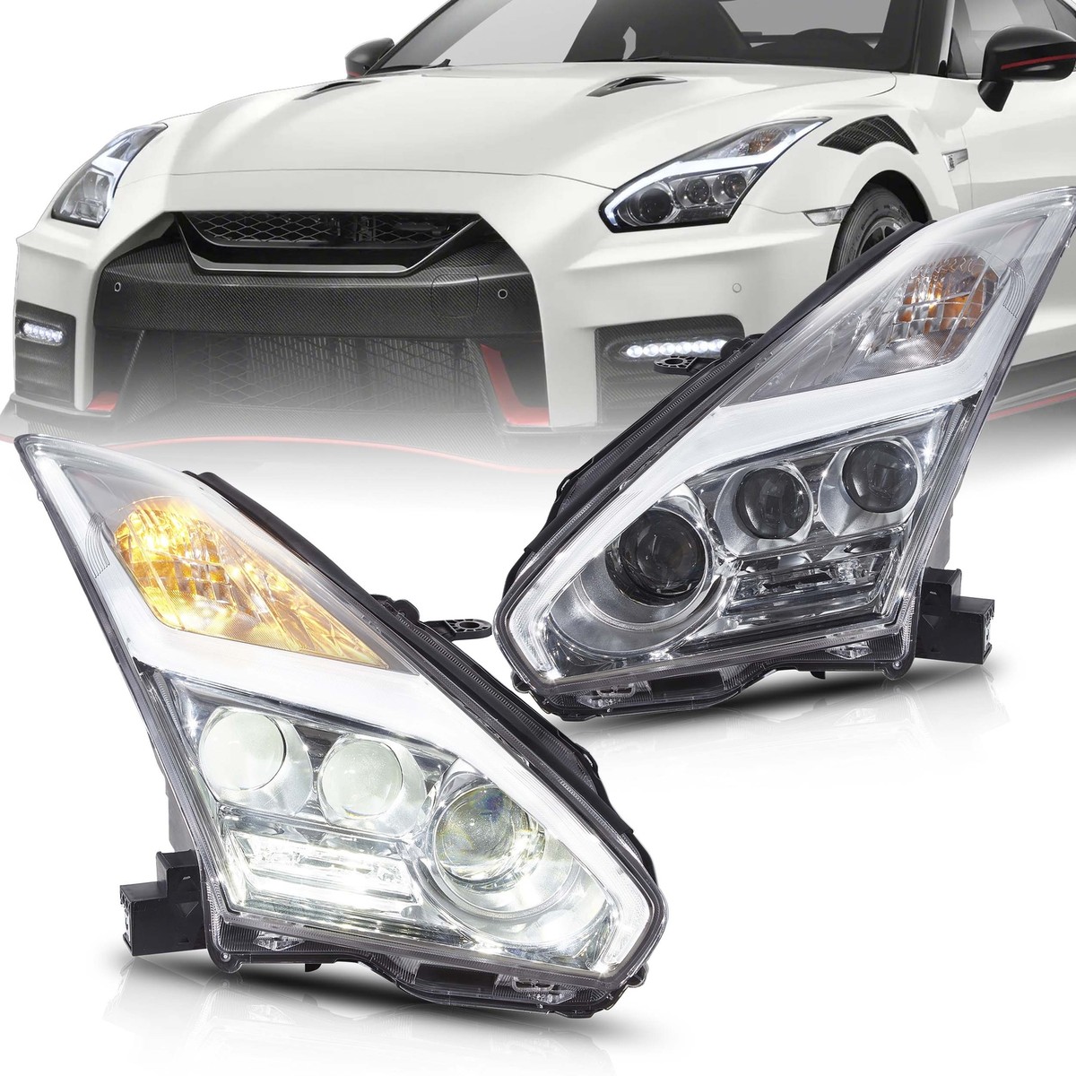 VLAND For 2009-2022 Nissan R35 GTR GT-R Full LED Headlights