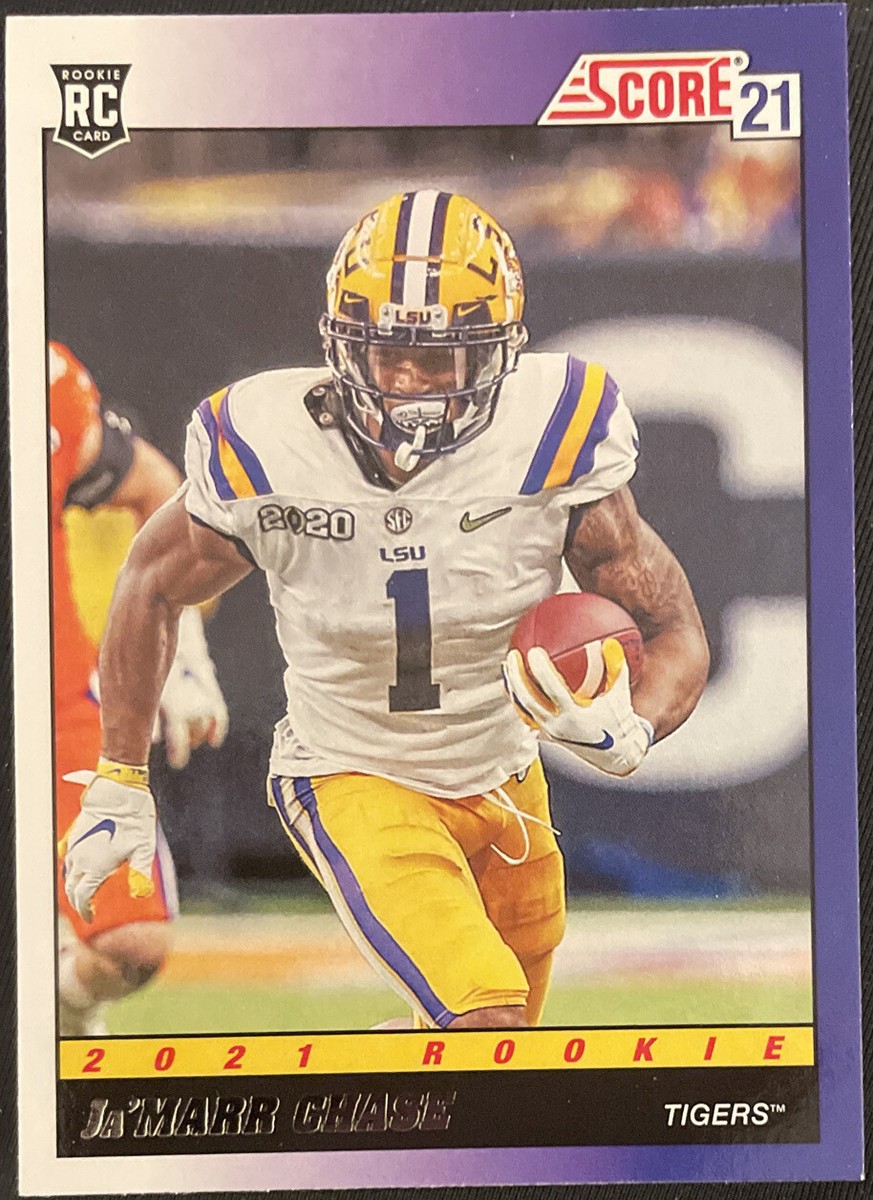 2021 Panini Score '21 Football Ja'MARR CHASE RC THROWBACK ROOKIE