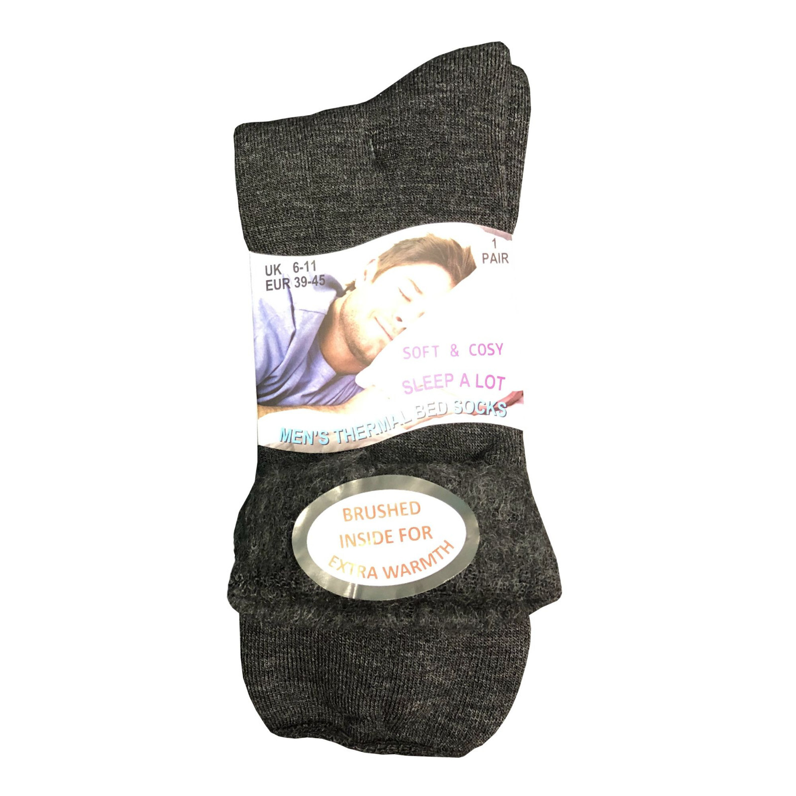 Mens Bed Socks Size 611 Brushed Inside Sleeping Soft Cosy Thermal Warm