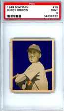 1949 Bowman Bobby Brown PSA 9 #19 Yankees 10958