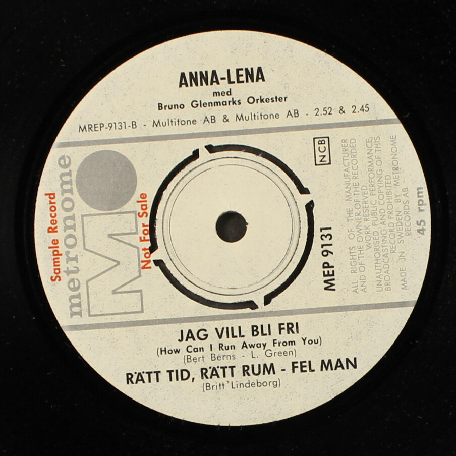 ANNA-LENA LOFGREN: kan nagon tala om METRONOME 7